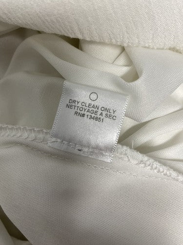 WAYF Where Are You From White Short Sleeve Elastic Waist Flowy Midi Dress XS