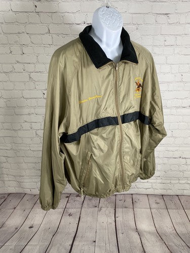 VTG Anheuser- Busch Tan Lightweight Golf Anniversary Windbreaker Jacket XXL