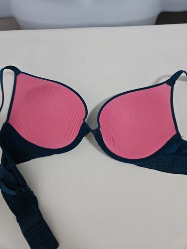 Victoria's Secret PINK Teal Blue Wear Everywhere Push Up Underwire Bra 32B