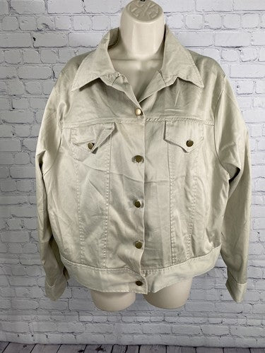VTG Cleveland Street Beige Collared Button Up Jacket Women’s Size 18