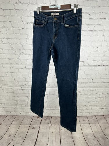 J Brand Straight Leg Mid Rise Dark Wash Denim Women’s Jeans 27 (30 x 30)
