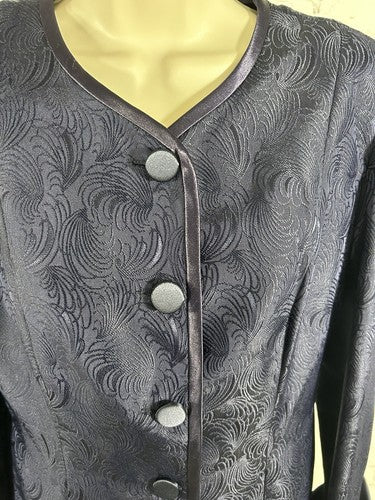 VTG Venti X Venti Textured Indigo 5 Button Blazer Women’s 8
