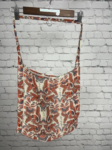Free People Orange Muslin Shopping Bag Soft Bag Tote Small (13.5x14.5)