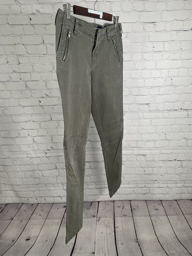 BLUE Saks Fifth Avenue Mid Rise Green Knee Patch Pants Size 28 (30”x 29”)