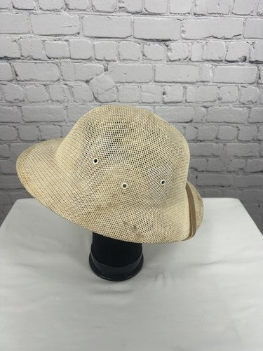 VTG New York Hat & Cap Co Natural Straw Safari Pith Helmet Sun Hat One Size