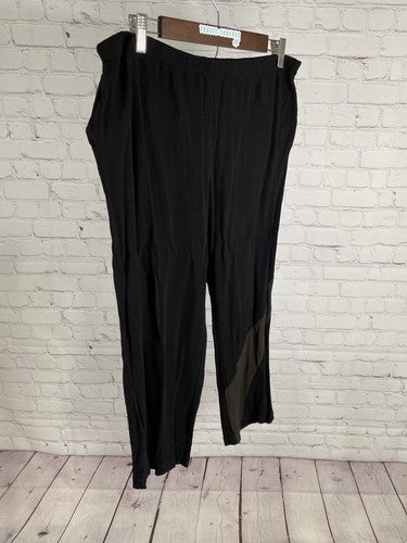 VTG Niche Nilgun Derman Elastic Waist Black Pull On Cropped Pants Women’s L