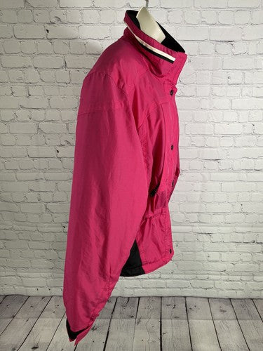 VTG 90s Serac Pink Black Full Zip Insulated Ventilated High Neck Ski Jacket 6