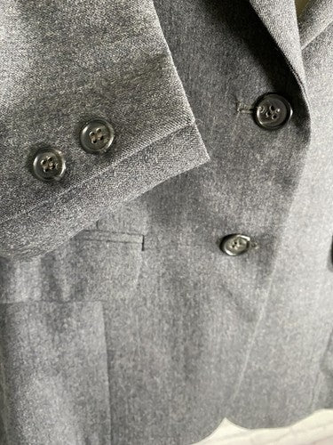 VTG The Barrister Collection USA Made Gray 2 Button Blazer Suit Jacket Womens 8