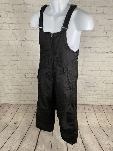Arctic Quest Black Insulated Adjustable Strap Snow Ski Bib Unisex Youth S 8/10