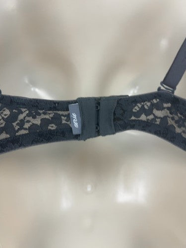 Aerie Black Floral Lace Padded Underwire Bra 36C