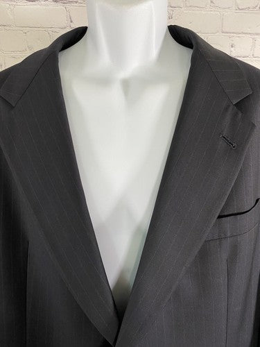 VTG Hart Schaffner Marx Gold Trumpeter Navy Pinstriped Jacket Blazer Wool 42R