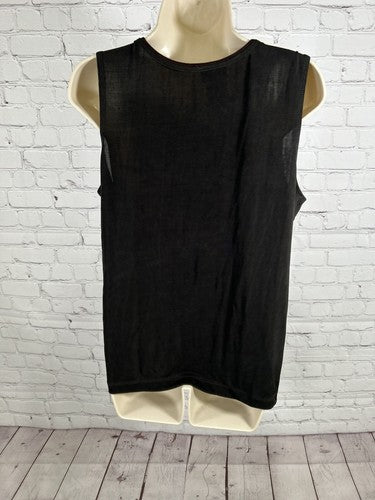 VTG Citiknits Slinky Black 3 Piece Set Maxi Skirt Tank Top & Sweater Outfit L