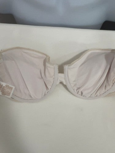 Shade & Shore Cream Crochet Underwire Balconette Bikini Swim Top 36D
