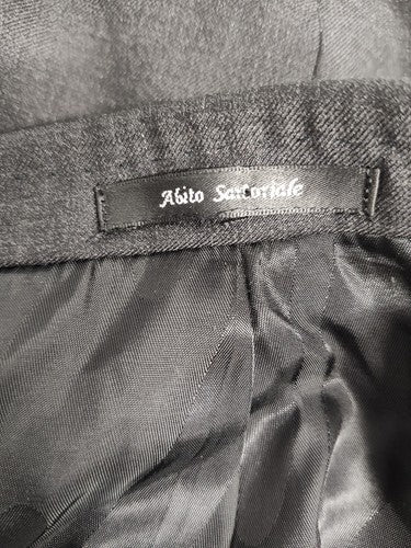 Mattarazi Uomo Black Single Breasted Two Button Wool Cashmere Super 150s Size 54