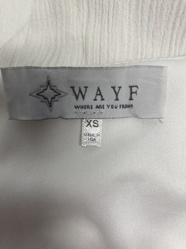 WAYF Where Are You From White Short Sleeve Elastic Waist Flowy Midi Dress XS