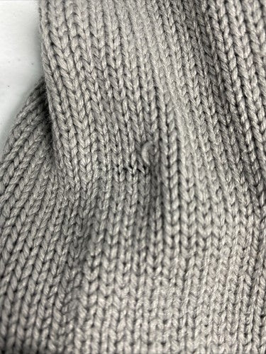 VTG Toffee Solid Gray High Neck Cable Knit Long Sleeve Pullover Sweater Large L