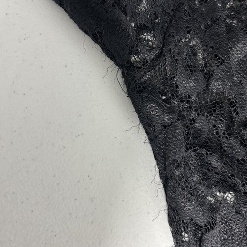 Sentimental NY Black Floral Lace Short Pullover Long Sleeve Bodycon Dress S