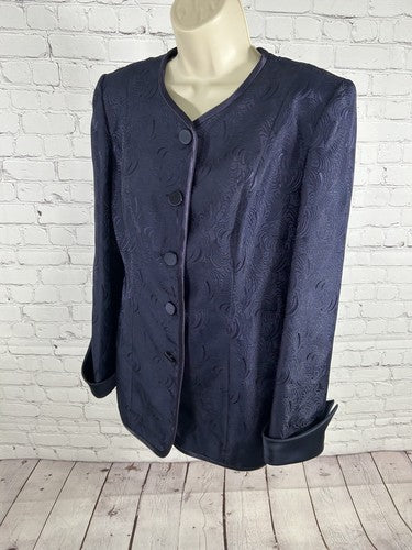 VTG Venti X Venti Textured Indigo 5 Button Blazer Women’s 8