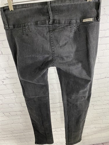WATCH LA JEANS Black Mid Rise Black 3 Button Stretch Skinny Womens 9