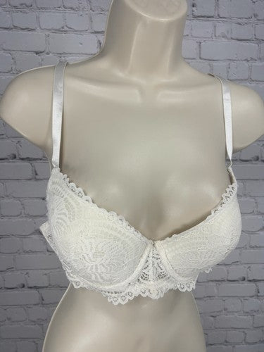 Dreamwear Ivory Floral Lace Padded Underwire Push Up Convertible Bra 36C