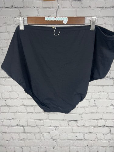 Lands' End Black High Waist Full Coverage Swim Bottoms Bathing Suit 24W