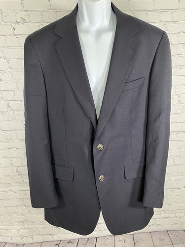 VTG Bill Blass For Marshall Fields All Wool Dark Blue 2 Button Jacket Blazer 40L