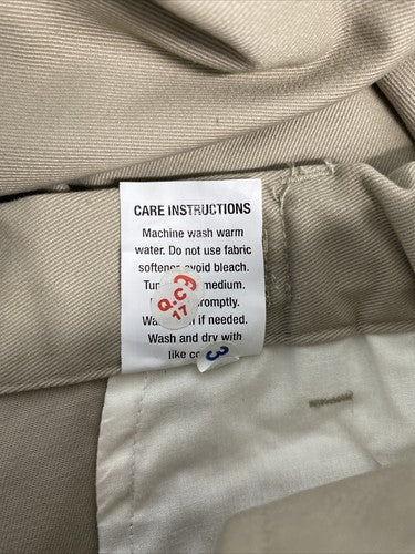 NWT Blue Generation Tan Concealed Expandable Waist Classic Chino Pants (34x36.5)