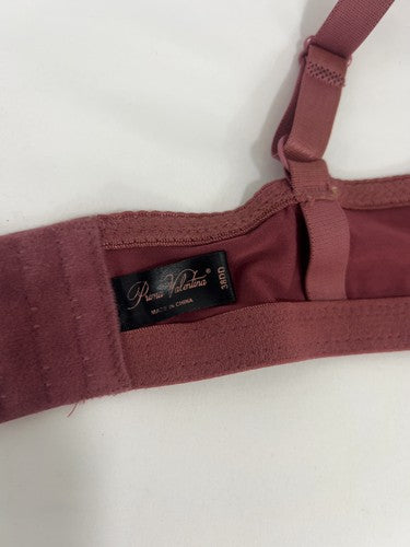 Prima Valentina Mauve Floral Lace Sheer Unlined Underwire Bra 38DD