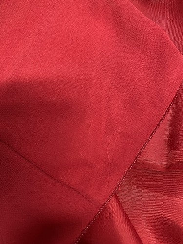 Bill Levkoff Red Pleated Front Sleeveless Midi Length Sheath Dress 4