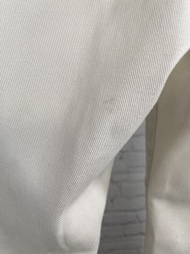 Kikit Jeans White Gold Thread Cotton Boot Cut Straight Leg Baggy Denim Jeans 8