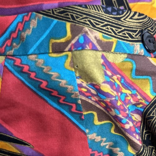 VTG Laura Henson Colorful Geometric Aztec Tribal Side Zip Pants 22 (37 x 24)