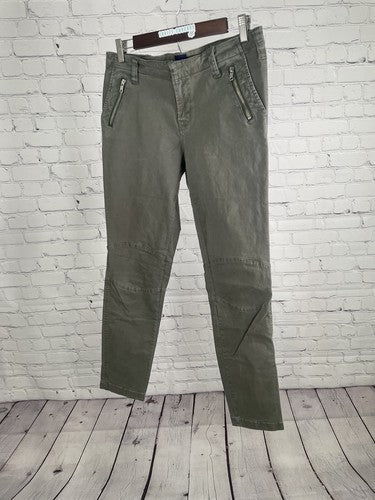 BLUE Saks Fifth Avenue Mid Rise Green Knee Patch Pants Size 28 (30”x 29”)