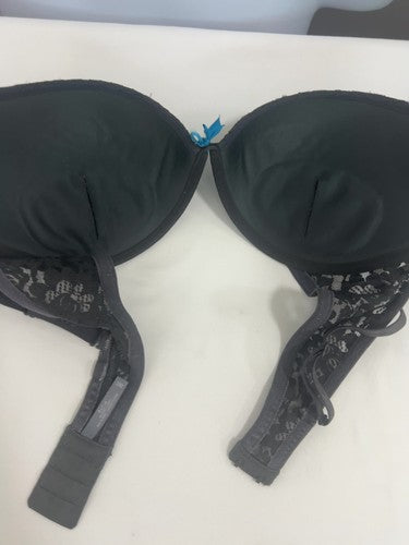 Aerie Black Floral Lace Padded Underwire Bra 36C