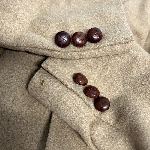 VTG Benchley Ltd Classic Collection Tan Camel Hair Two Button Blazer Jacket 44R