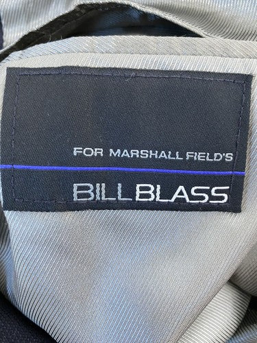 VTG Bill Blass For Marshall Fields All Wool Dark Blue 2 Button Jacket Blazer 40L
