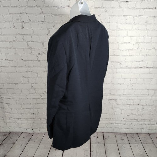Trophy Club Dark Blue Two Button Single Breasted Men's Sports Coat Size 46R