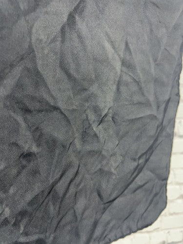 Unbranded Black 100% Silk Rolled Hem Pocket Square One Size