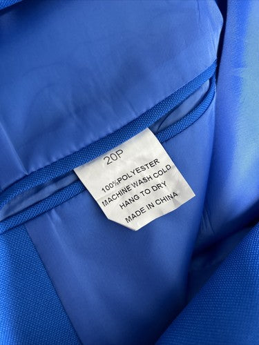 NWT Maxwell Park Blazers Women’s  Royal Blue Two Button Blazer Jacket Size 20P
