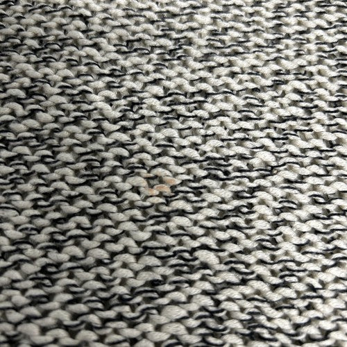 RD Style Knitted Pullover Sweater Ivory Black Long Sleeve Acrylic/Cotton Women S