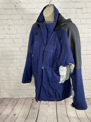 Boulder Gear Blue Gray Tuck Away Hood Thinsulate XO Ski Jacket Women’s Size 10