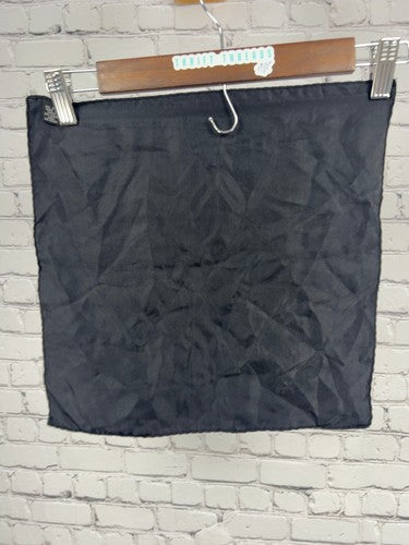 Unbranded Black 100% Silk Rolled Hem Pocket Square One Size