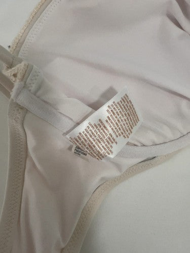 Shade & Shore Cream Crochet Underwire Balconette Bikini Swim Top 36D