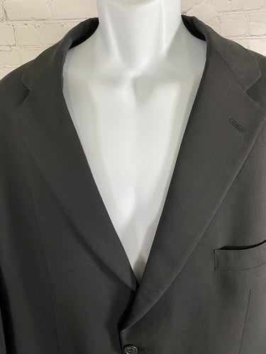 Roundtree Yorke Black 100% WoolTwo Button Blazer Jacket Wool 48R