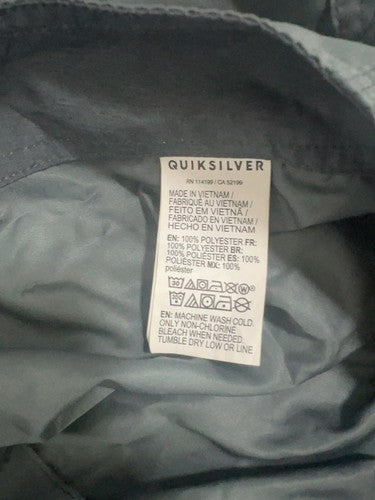 Quiksilver Gray Cargo Pocket Lace Up Board Shorts Swim Trunks (40x10.5)