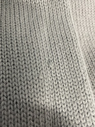 VTG Toffee Solid Gray High Neck Cable Knit Long Sleeve Pullover Sweater Large L