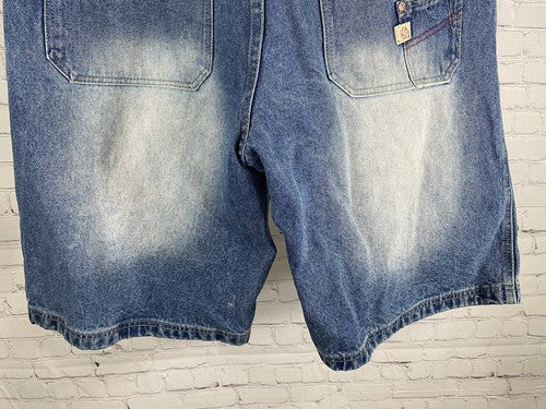 Brooklyn Xpress Medium Wash High Rise 6 Pockets Blue Denim Shorts Men’s 40W
