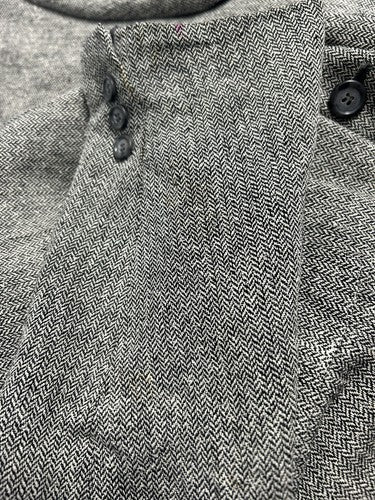 VTG Bert Pulitzer 100% Silk Black White Zig Zag Men’s 2 Button Blazer Jacket 41R