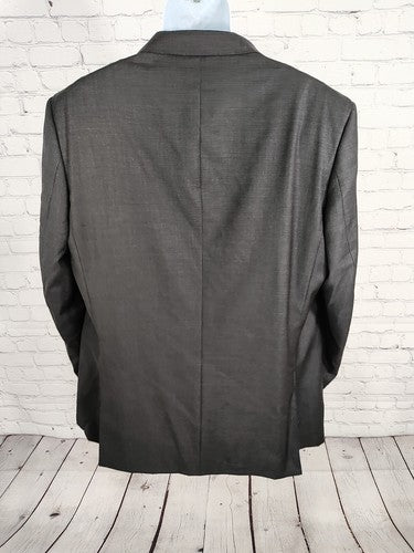 Mattarazi Uomo Black Single Breasted Two Button Wool Cashmere Super 150s Size 54