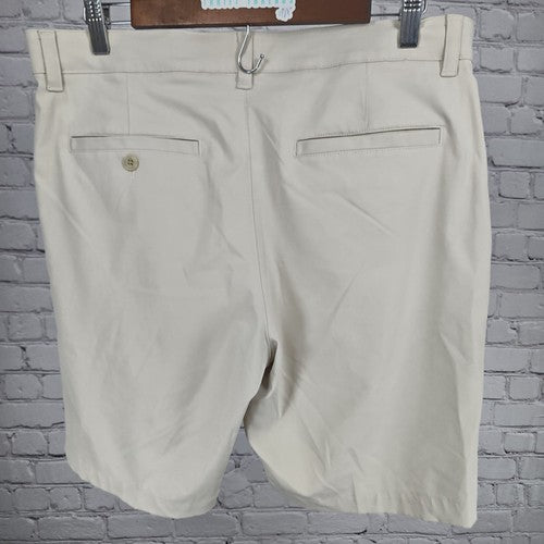 Ben Hogan Stone Light Tan Flat Front Performance Men's Golf Shorts 32 (33X9)