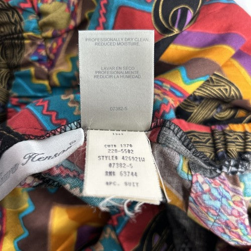 VTG Laura Henson Colorful Geometric Aztec Tribal Side Zip Pants 22 (37 x 24)